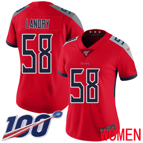 Tennessee Titans Limited Red Women Harold Landry Jersey NFL Football #58 100th Season Inverted Legend